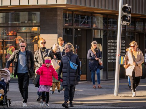Fjölskyldan saman í haustfríi - ljósmynd Ragnar Th. Sigurðsson.