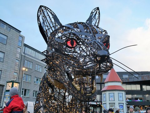 Jólakötturinn á Lækjartorgi