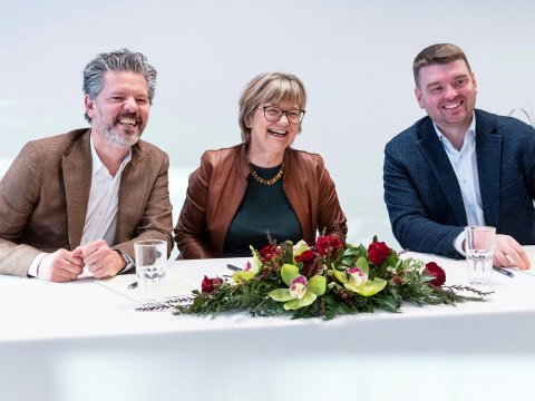 Dagur B. Eggertsson borgarstjóri, Guðrún Hrefna Guðmundsdóttir skólameistari FB og Ásmundur Einar Daðason mennta- og barnamálaráðherra.