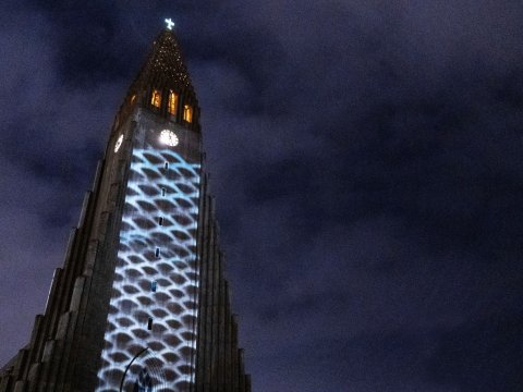 Hallgrímskirkja á Vetrarhátíð 2023