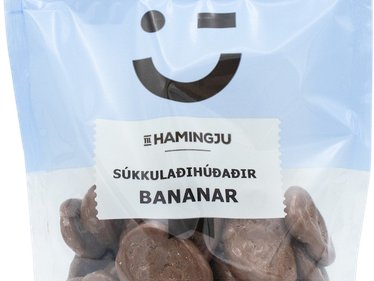 Hamingju súkkulaðihúðaðir bananar