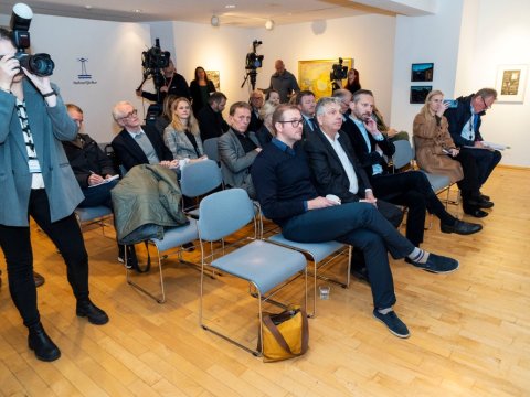 Frá blaðamannafundi um niðurstöður starfshóps um almenningssamgöngur milli höfuðborgarsvæðisins og Keflavíkurflugvallar 