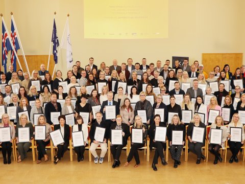 Viðurkenningarhafar Jafnvægisvogarinnar 2024 hópmynd