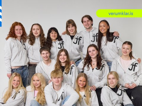 Ungmennin sem sinna í Jafningjafræðslunni í ár.