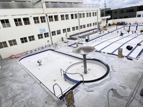 Viðgerðir í Sundhöll Reykjavíkur