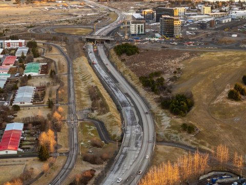 Loftmynd af Breiðholtsbraut