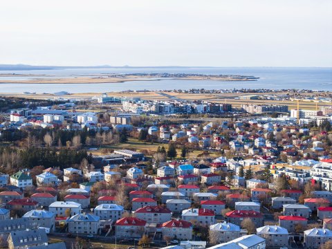 Séð yfir Reykjavík