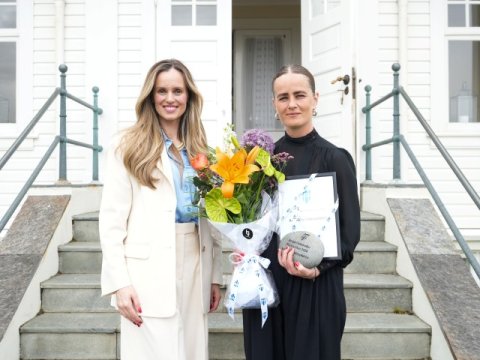 Reykjavík City Artist Laureate Arnhildur Pálmadóttir with Mayor Hildur Björnsdóttir after the ceremony.