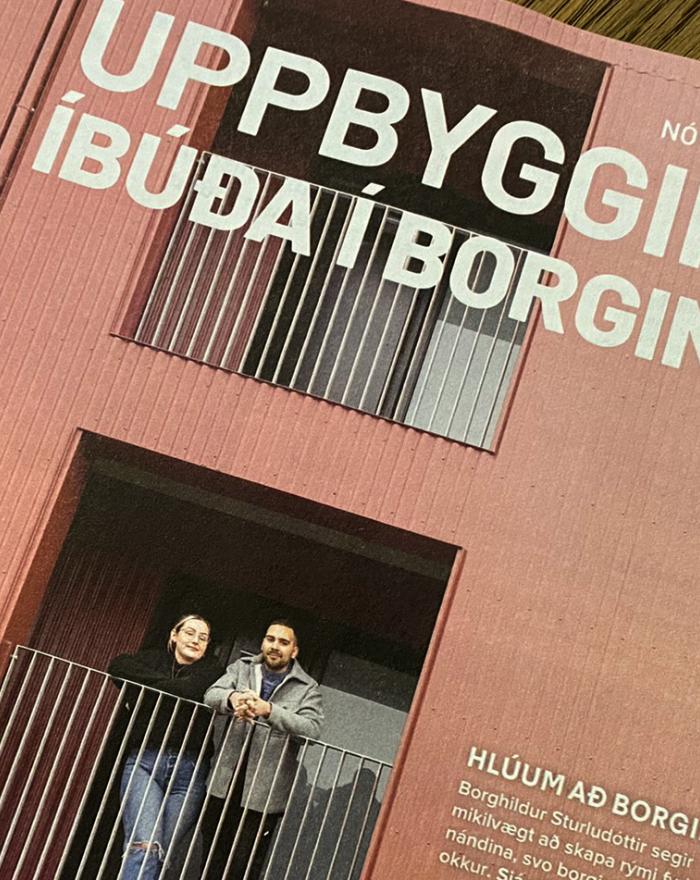 Photo of the frontpage of an informational booklet on housing development in the city.