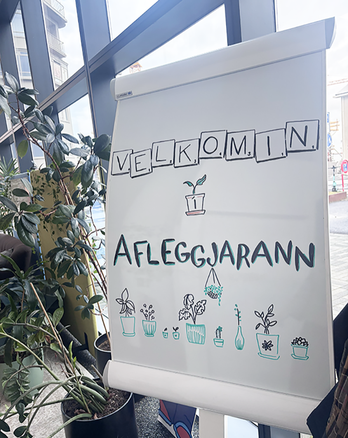 Photograph of a sign reading “Growth Lab” and “Welcome.”