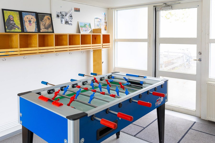 A foosball table at the Undraland after-school program.