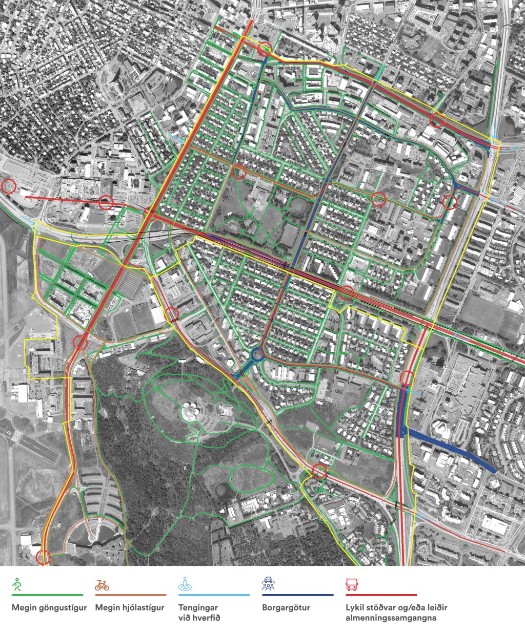 Háteigshverfi - stefnukort - samgöngur
