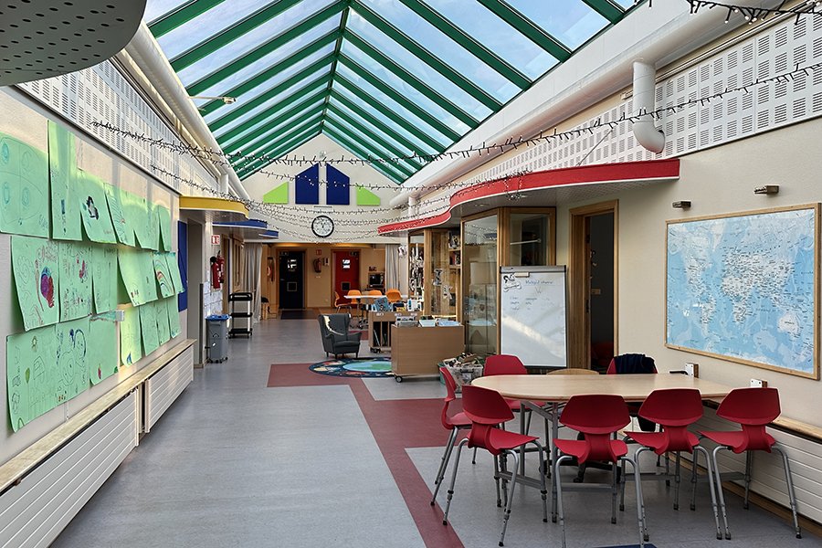 The hallway at Jörfi preschool.
