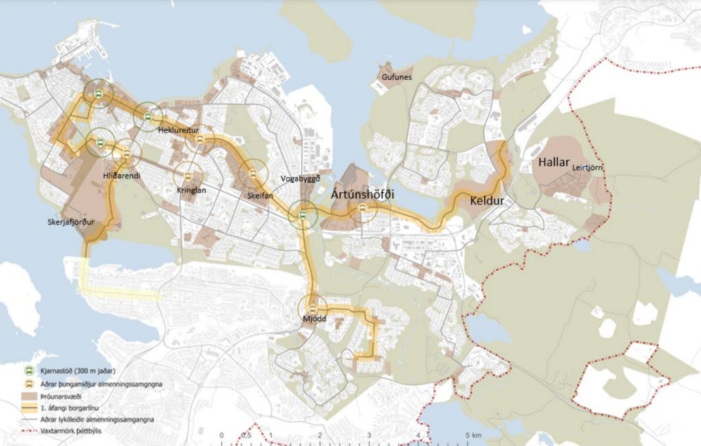 Þróunarsvæði og borgarlína