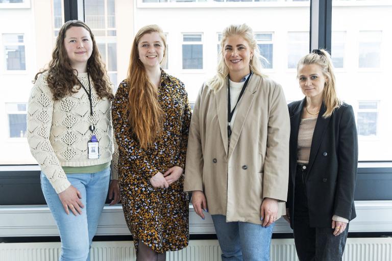 Auður Sesselja Gylfadóttir, Laufey Dóra Áskelsdóttir, Auður Guðmundsdóttir og Kristín Sigurðarsóttir vinna að nýsköpun í velferðartækni.