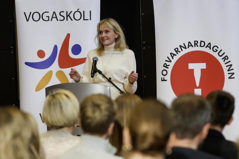 Heiða Björg Hilmisdóttir borgarstjóri á Forvarnardeginum 2025. 