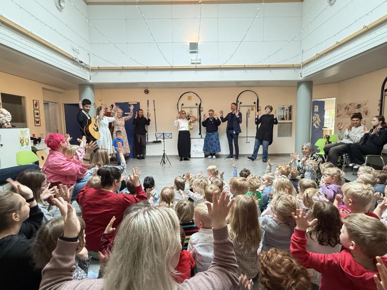 A photo taken across the hall at Sólborg.