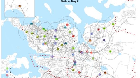 verkefnið snýst ekki síst um að fækka bensinstöðvum inn í íbúðahverfum og að staðsetja þær við stofnbrautir.