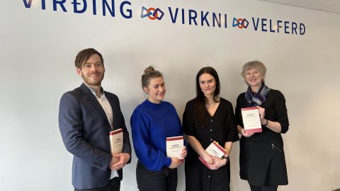 Dr. Brynjar Halldórsson, Tinna Baldursdóttir og Þórunn Sif Guðlaugsdóttir mastersnemar í sálfræði ásamt Arndísi Þorsteinsdóttur sálfræðingi í Keðjunni.