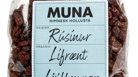 Muna rúsínupoki.