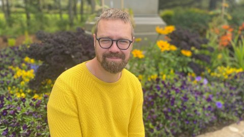 Þorsteinn Magni Björnsson umsjónarmaður Hljómskálagarðsins hjá Reykjavíkurborg.