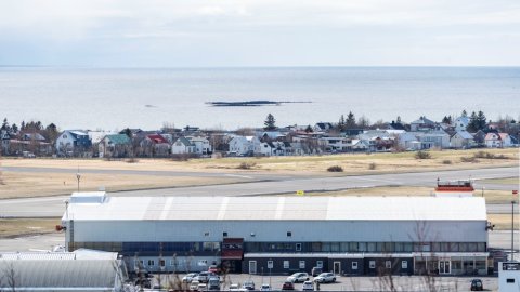 Skerjafjörður og Reykjavíkurflugvöllur.