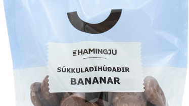Hamingju súkkulaðihúðaðir bananar