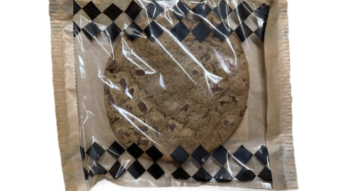 Image of a packaged chocolate chip cookie