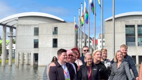 Setning Hinsegin daga við Ráðhús Reykjavíkur